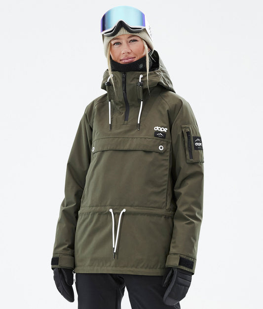 Snowboard Jacket Women Olive Green