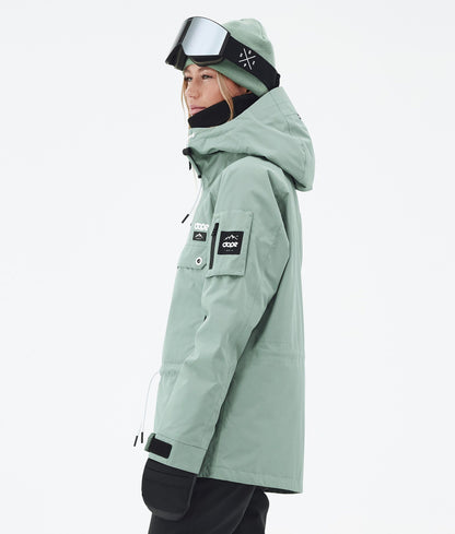 Snowboard Jacket Women Faded Green