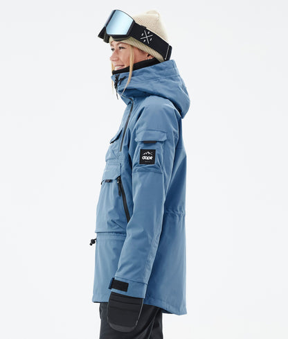 Snowboard Jacket Women Blue Steel