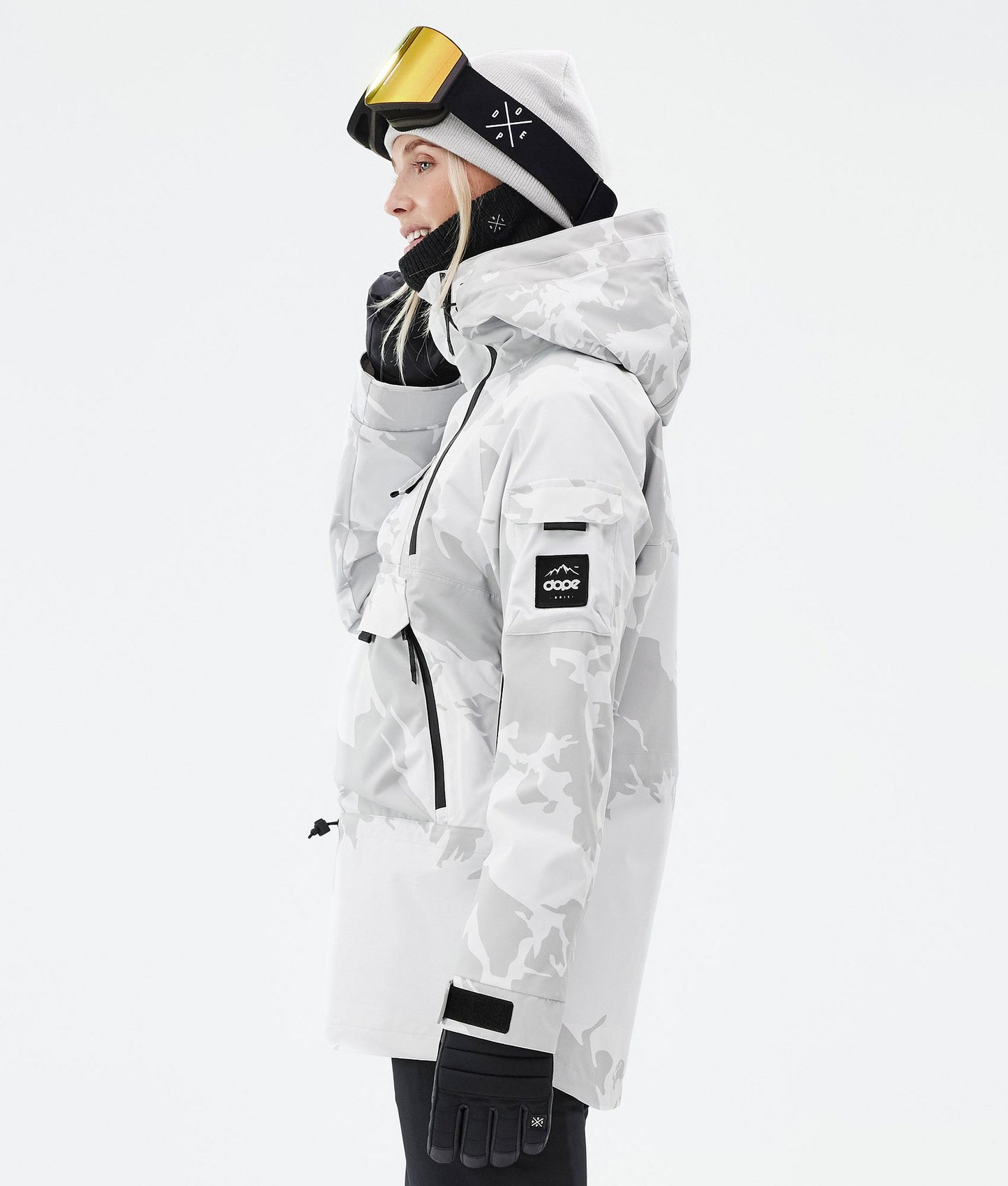 Snowboard Jacket Women Grey Camo