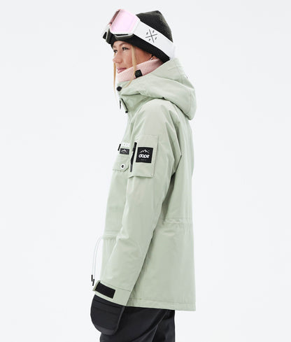 Snowboard Jacket Women Soft Green