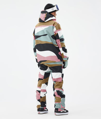 Snowboard Jacket Women Shards Gold Muted Pink