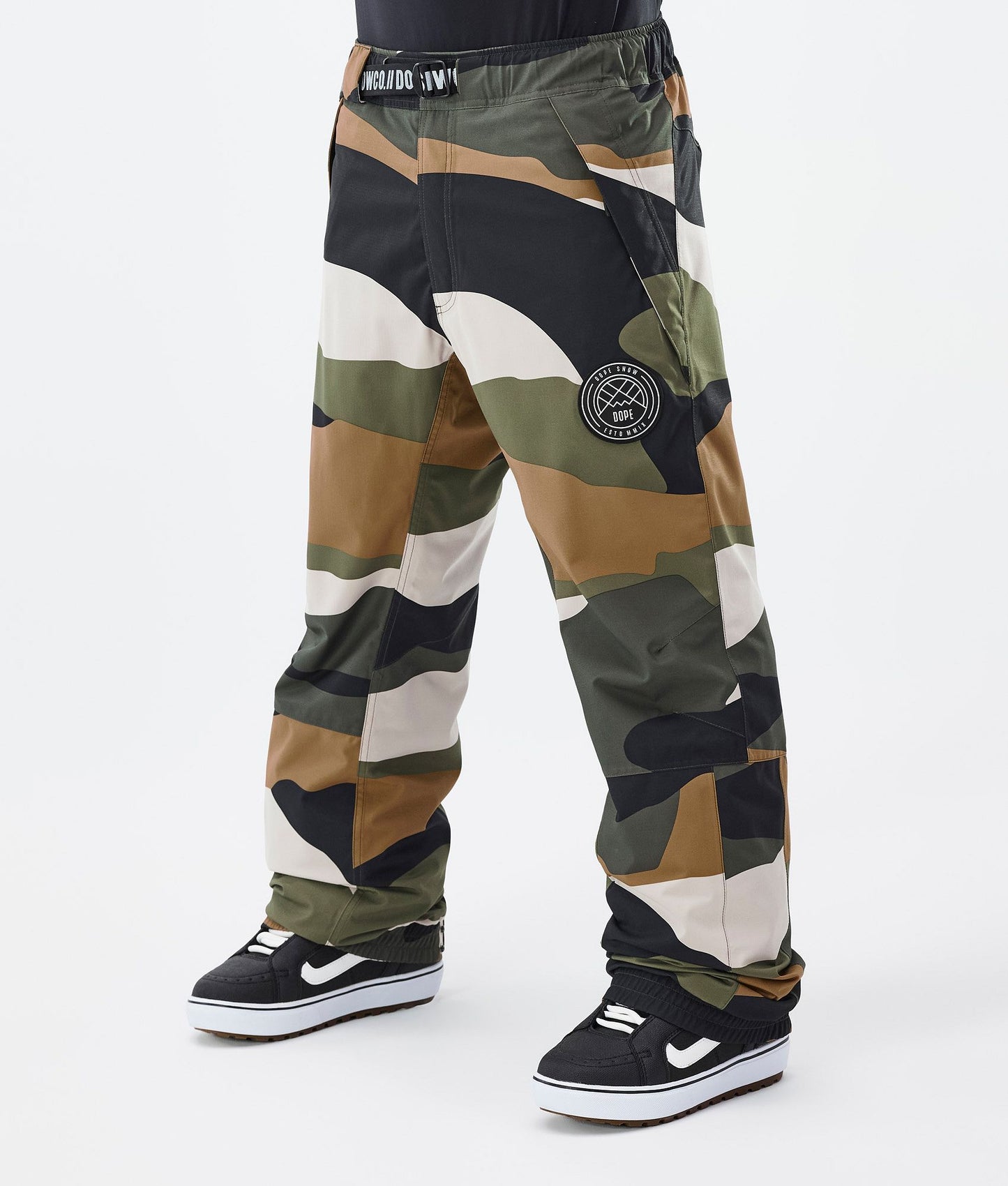 Snowboard Pants Men Shards Gold Green