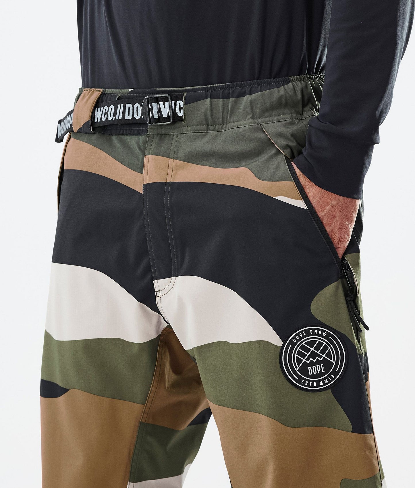 Snowboard Pants Men Shards Gold Green
