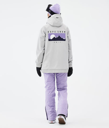 Snowboard Jacket Women Silhouette Light Grey