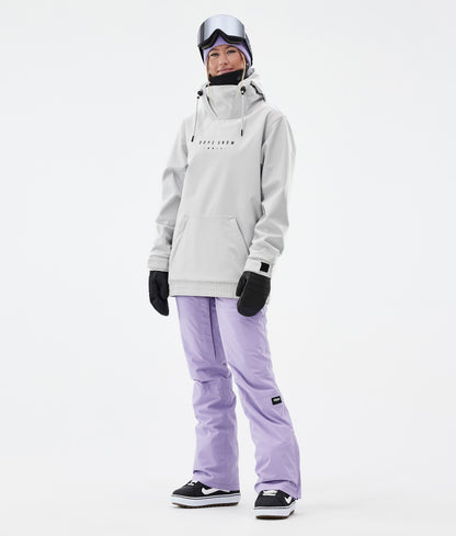Snowboard Jacket Women Silhouette Light Grey