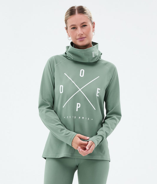 Base Layer Top Women 2X-Up Faded Green