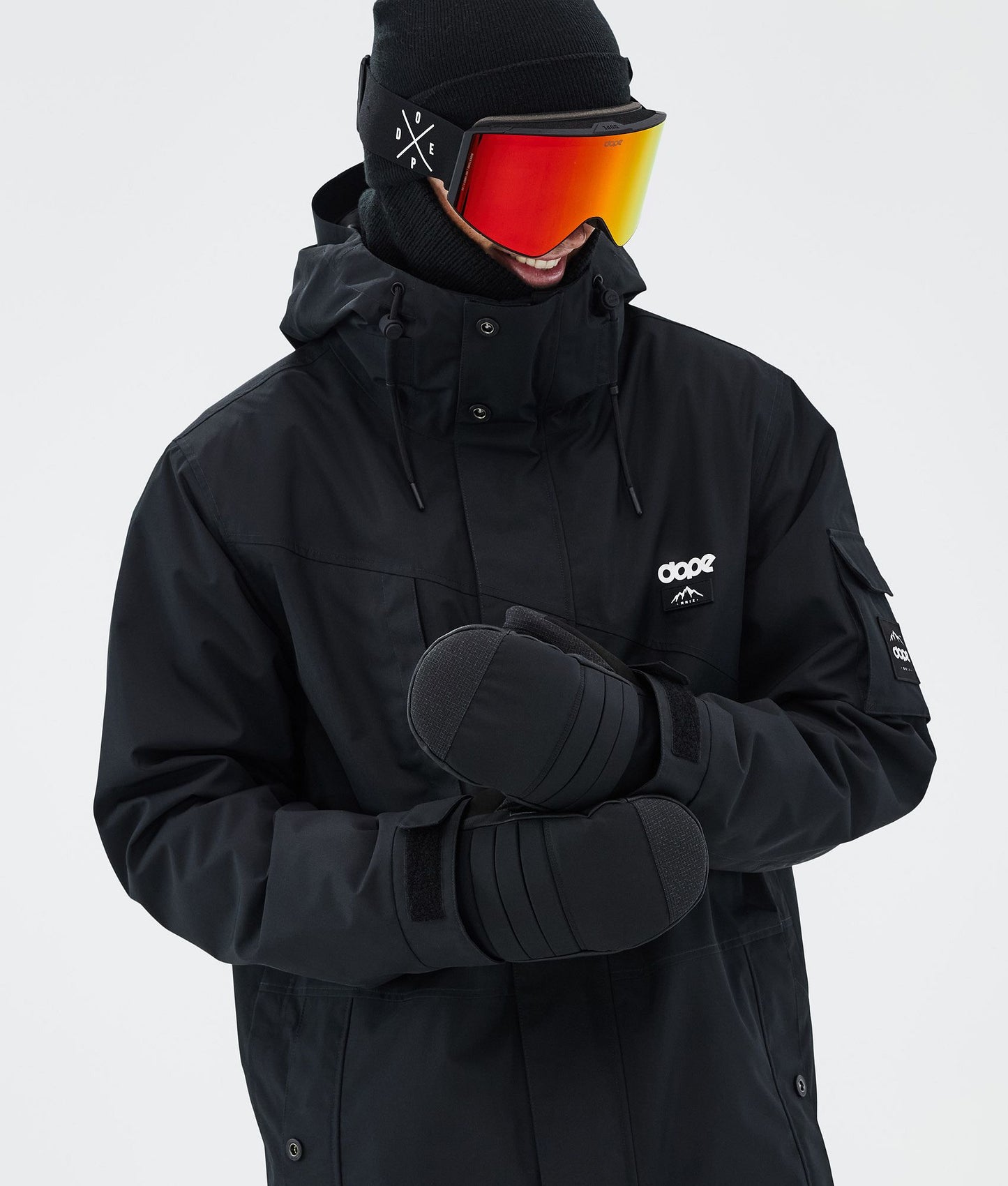 Snow Mittens Black