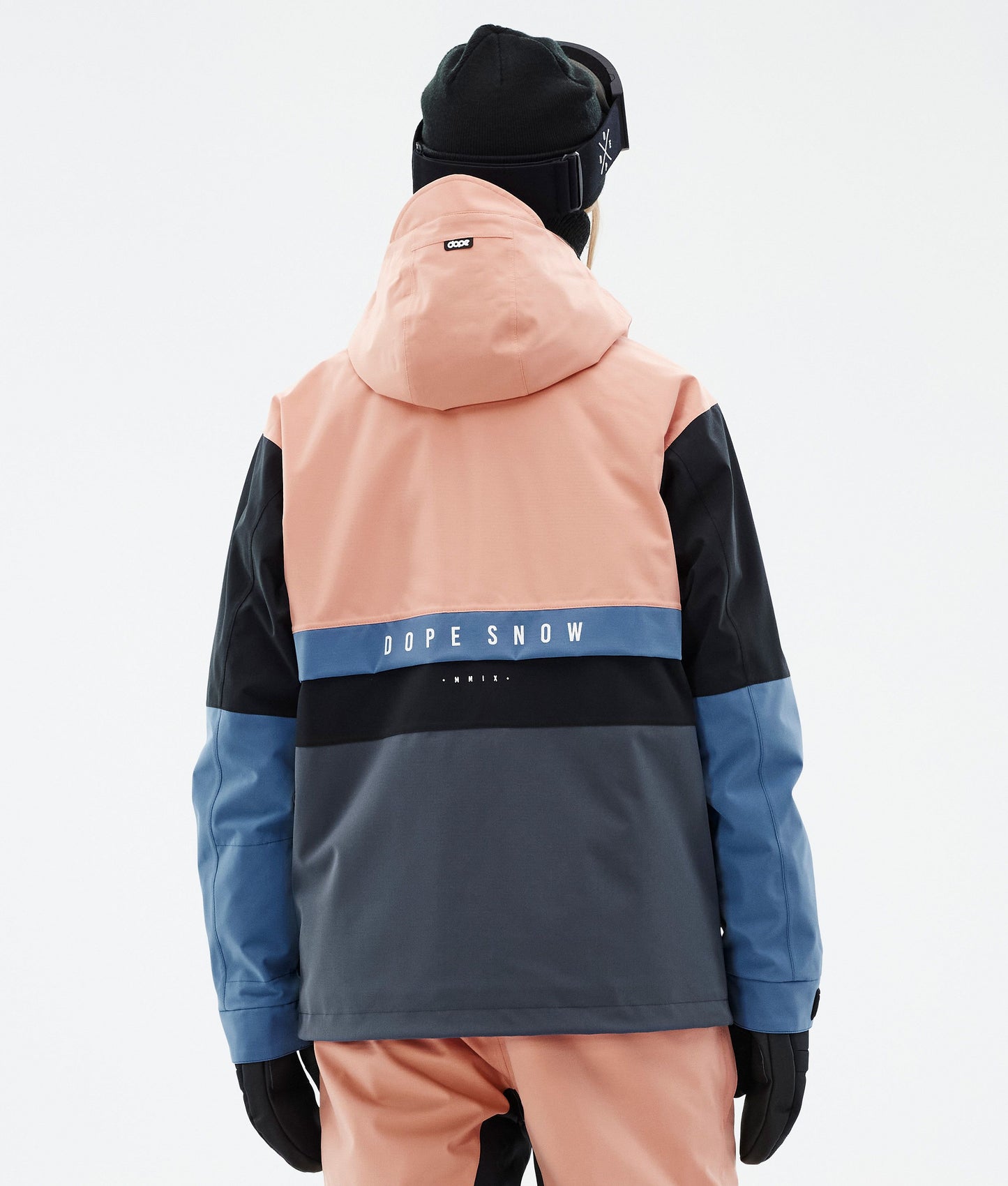 Snowboard Jacket Women Faded Peach/Blue Steel/Black/Metal Blue