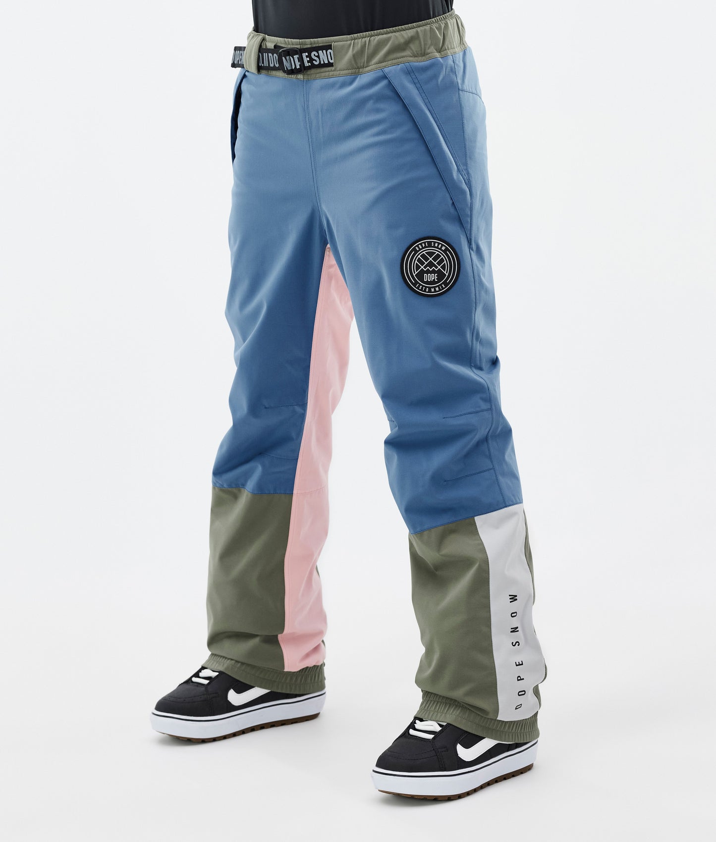 Snowboard Jacket Women Blue Steel/Light Grey/Soft Pink/Greenish