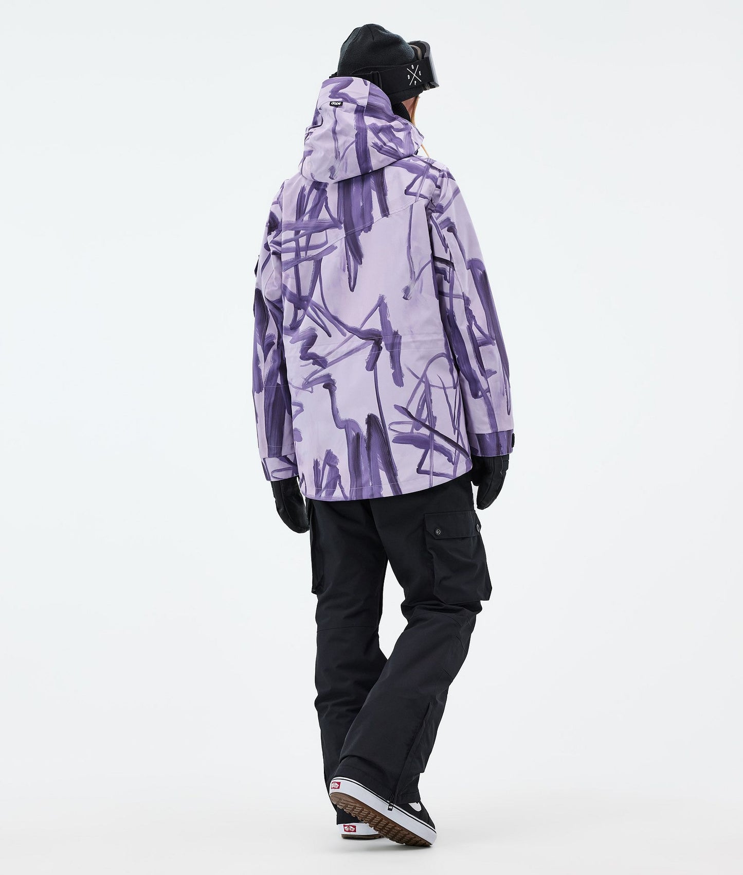 Snowboard Jacket Women Scribble Purple