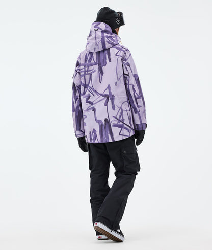 Snowboard Jacket Women Scribble Purple