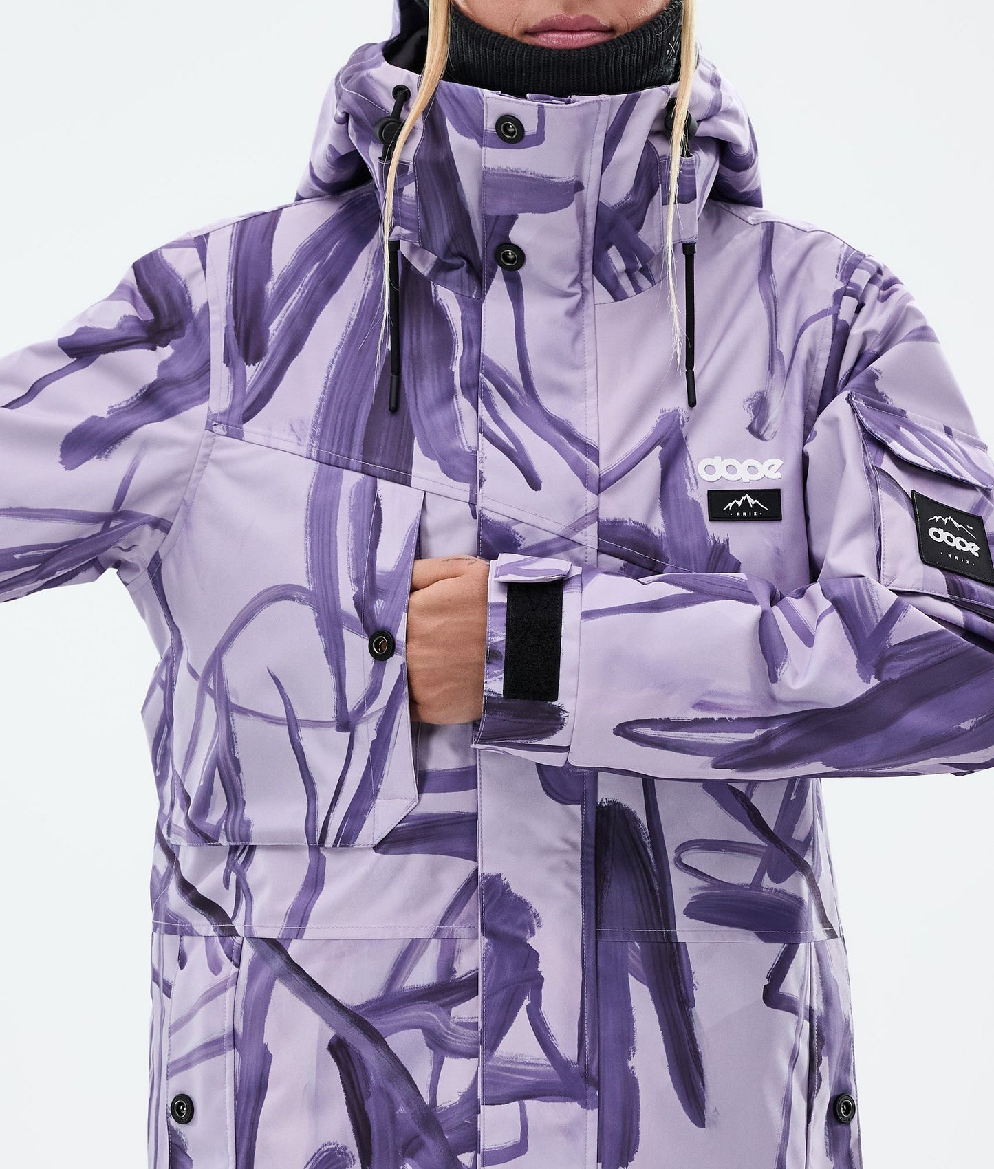 Snowboard Jacket Women Scribble Purple