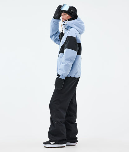 Snowboard Jacket Women Spike Light Blue/Black