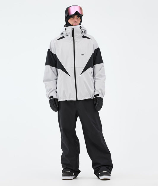 Snowboard Jacket Men Spike Light Grey/Black
