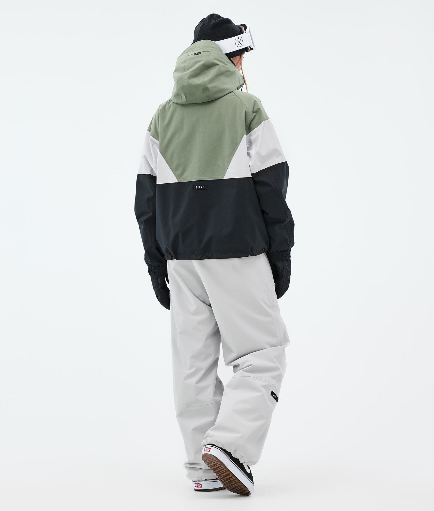 Snowboard Jacket Women Sport Moss Green/Light Grey/Black