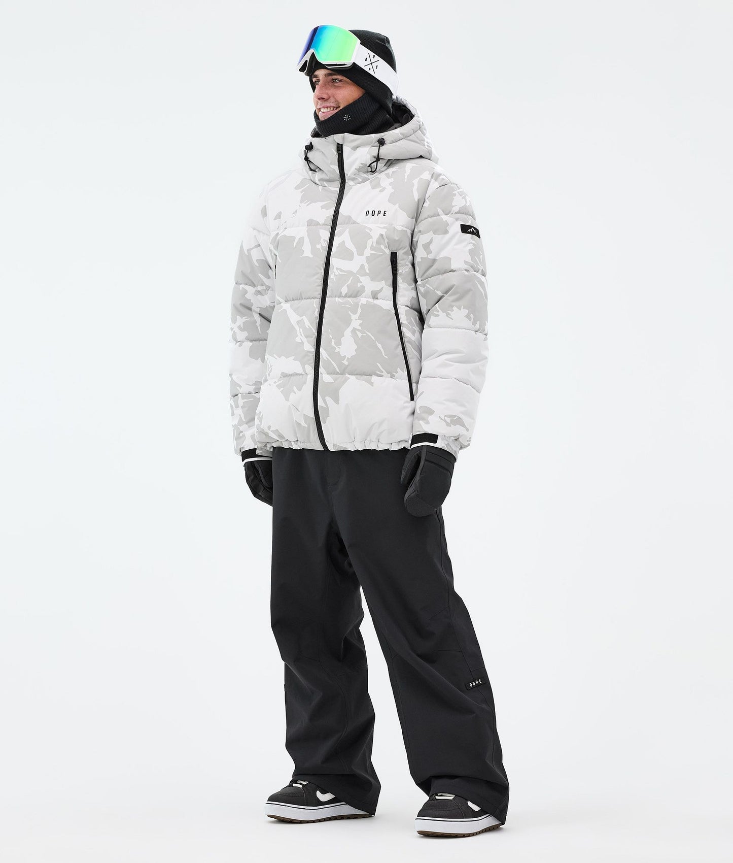 Snowboard Jacket Men Grey Camo
