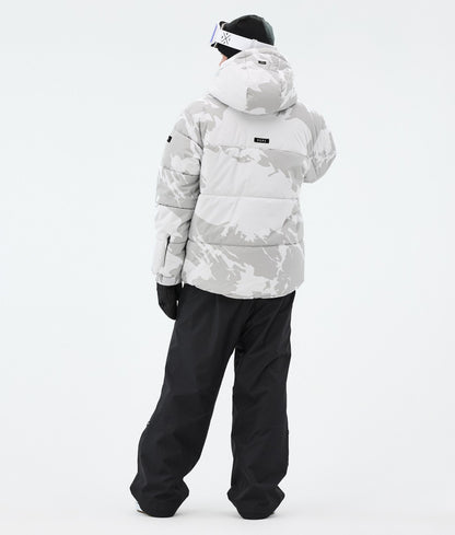 Snowboard Jacket Men Grey Camo